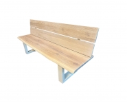 Bild für Eichenbank mit Rückenlehne 